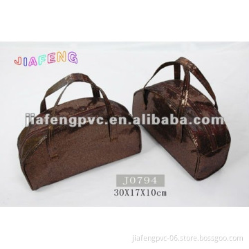 Dark Brown PVC Hand Bag for Travel Use